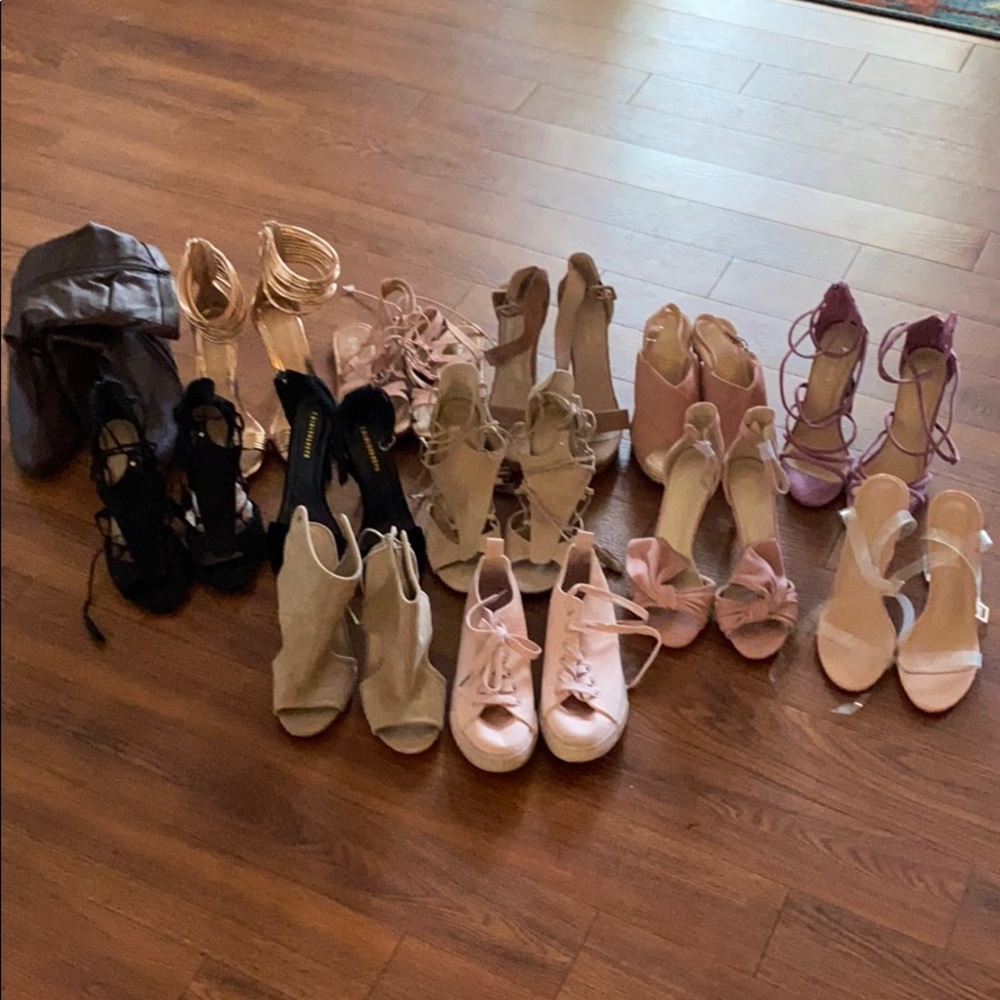 13 pairs of mostly brand new shoes!